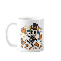Caneca Clássica de Esqueleto de Cabra Assustador F