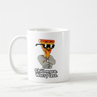 Café Caneca Clássica de Fatia de Pizza de Desenho Anima