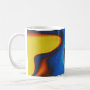 Café Caneca clássica de fluxo de fluido e de tinta vibr