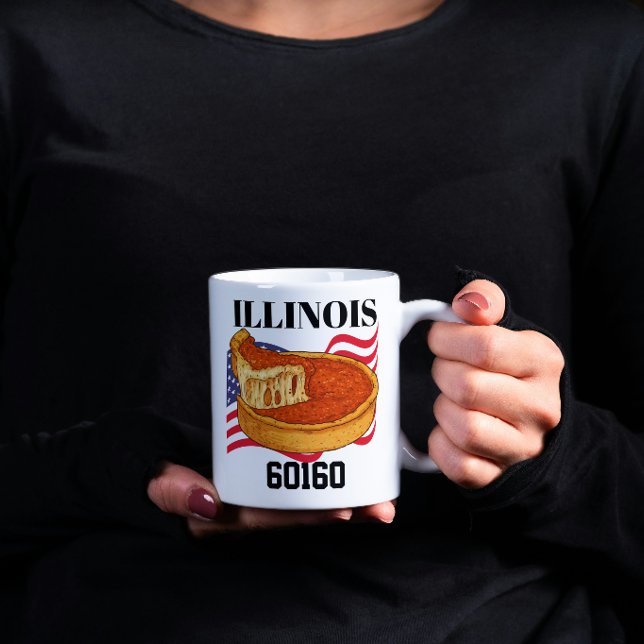 Café Caneca Clássica de Illinois (Personalize Your Illinois Pride)