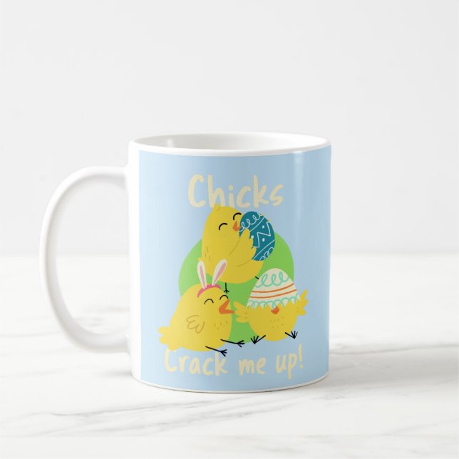 Café Caneca Clássica de Páscoa da Chick's Crack Me Up! (Esquerda)