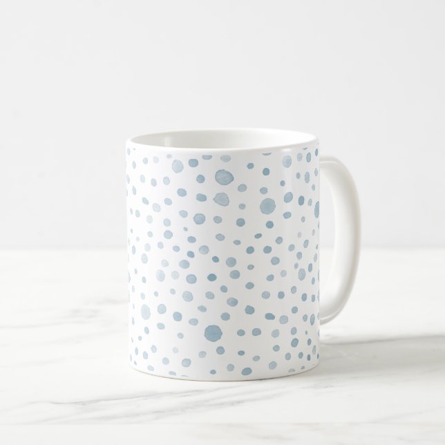 Café Caneca Clássica de Pontos de Aquarela Confete do C (Frente Esquerda)