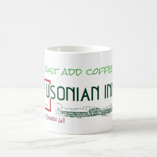 Café Caneca clássica do branco da pensão de Usonian