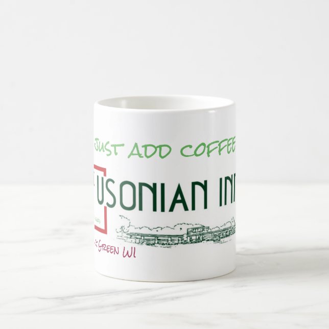 Café Caneca clássica do branco da pensão de Usonian (Centro)