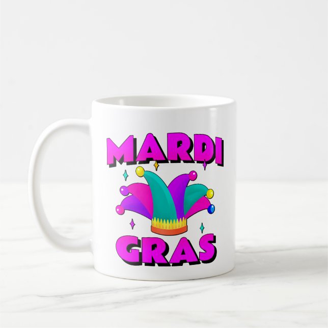 Café Caneca Clássica do Chapéu de Bobo do Carnaval de M (Esquerda)