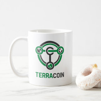Café Caneca clássica do logotipo de Terracoin para