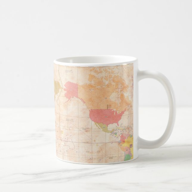 Café Caneca clássica do mapa do código de país (Direita)