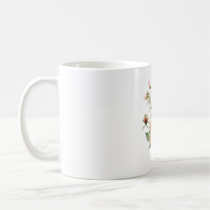 Café Caneca Clássica Flor de Rosa em Tons de Bege em Aq