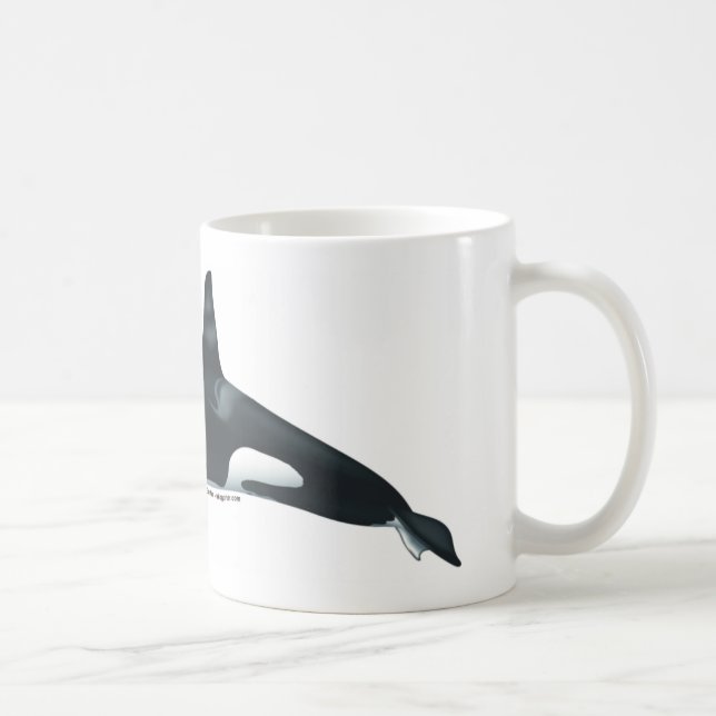 Café Caneca clássica masculina da baleia de assassino (Direita)