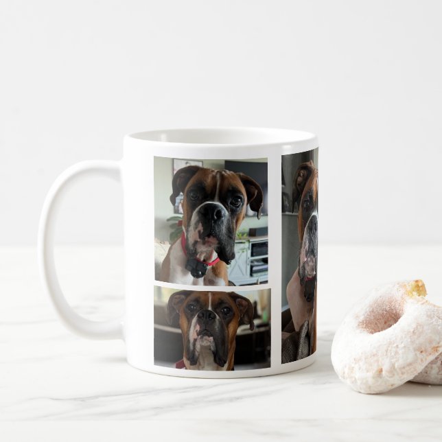 Café Caneca Clássica Moderno Foto de Animal de Estimaçã (Com Donut)