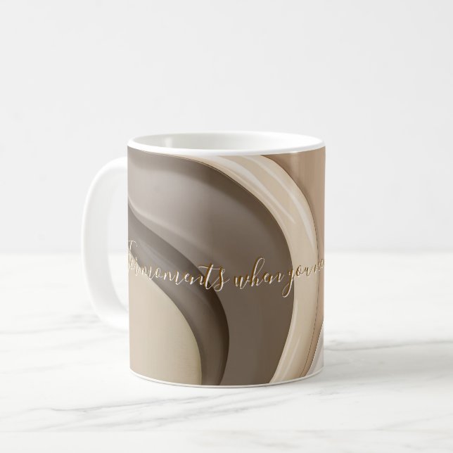 Café Caneca clássica no abstrato de na moda (Frente Esquerda)