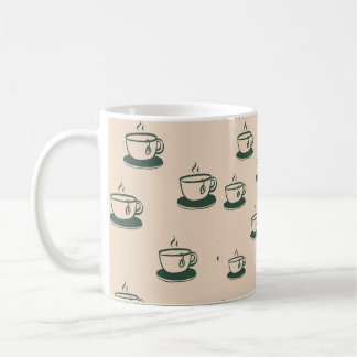 Café Caneca Clássica Padrão Amante de Chá Estético