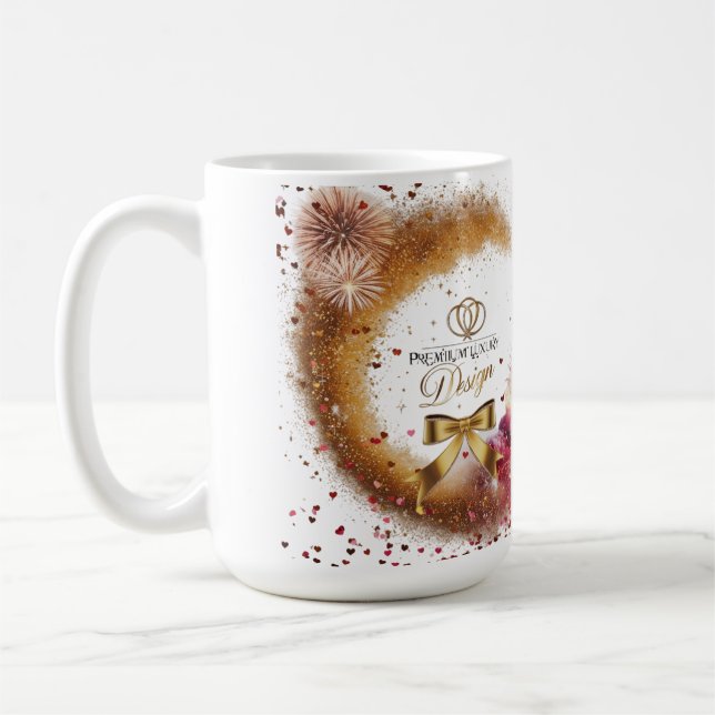 Café Caneca Clássica Romântica de Fogos de Artifício de (Esquerda)