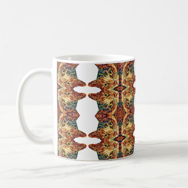 Café Caneca Colorida de Gato Fofo (Esquerda)