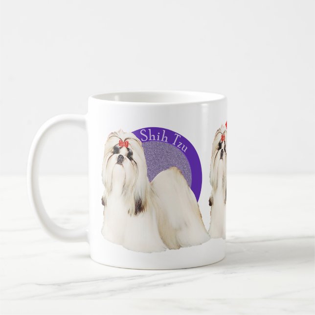 Café Caneca colorida de Shih Tzu (Esquerda)