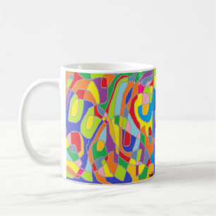 Café caneca colorida mosaica uma dica de África do Nort