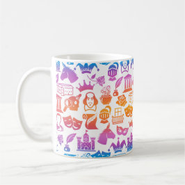 Café Caneca Colorida para Amantes de Shakespeare