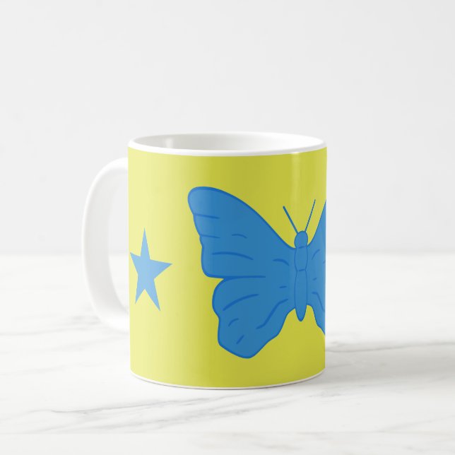 Café Caneca com a Bandeira de Bady Bassitt, Brasil (Frente Esquerda)