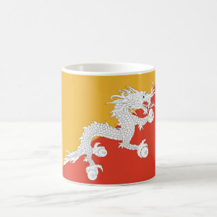 Café Caneca com a bandeira de Bhutan