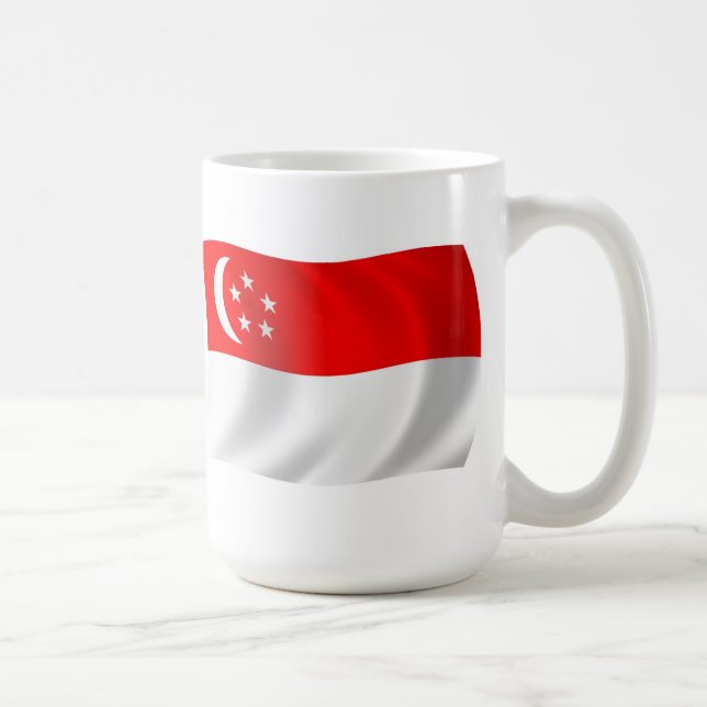 Café Caneca com a Bandeira de Singapura (Direita)