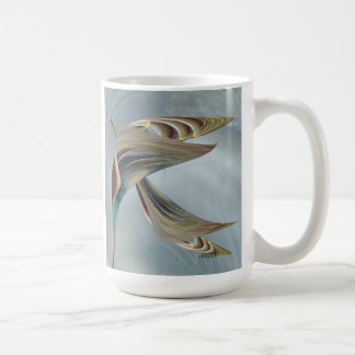 Café caneca com abstrato de flores tropicais