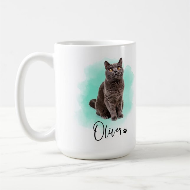 Café Caneca com Arte de Gato Fofo – Presente para Amant (Esquerda)