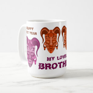 CAFÉ CANECA COM ARTE DE MÁSCARA TARDICIONAL