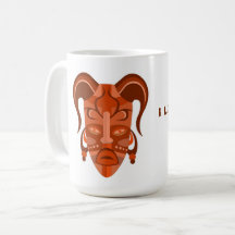 CANECA COM ARTE DE MÁSCARA TARDICIONAL