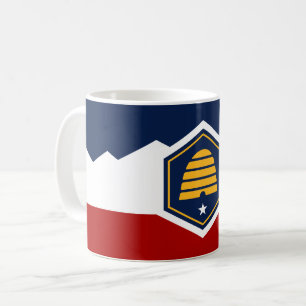 Café Caneca com Bandeira de Utah, EUA