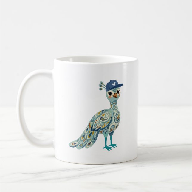 Café Caneca com Boné de Beisebol de Pata Feminina Fofa (Esquerda)