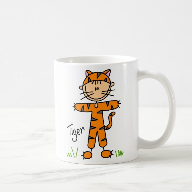 Café Caneca com Boneco de Palito em Terno de Tigre (Direita)