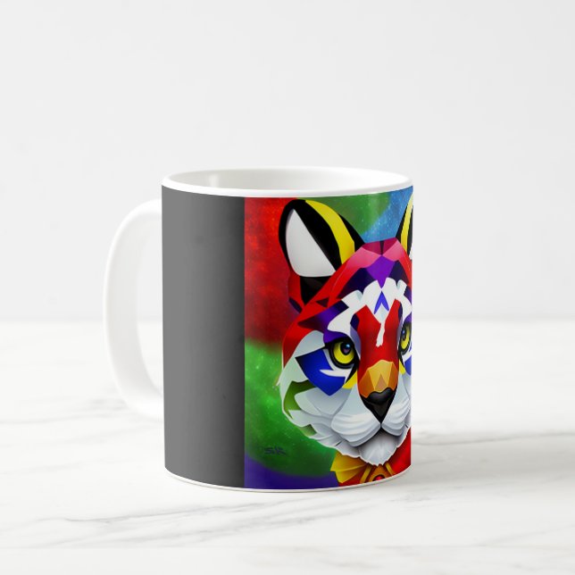Café Caneca com centro preto do gato de Alexander (Frente Esquerda)