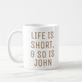 Café Caneca com Citação de Humor Personalizada da Vida