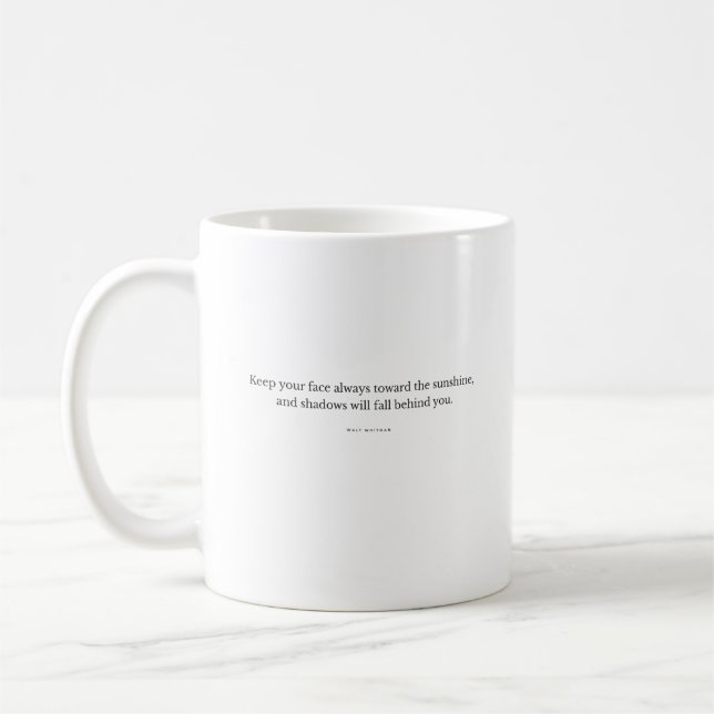 Café Caneca com Citação de Whitman - Face Voltada Para  (Esquerda)