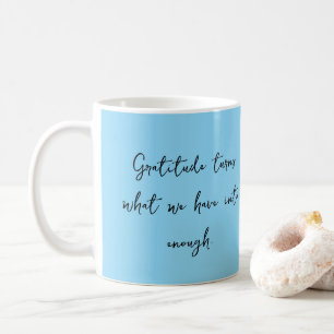 Café Caneca com Citação Inspiradora de Gratidão