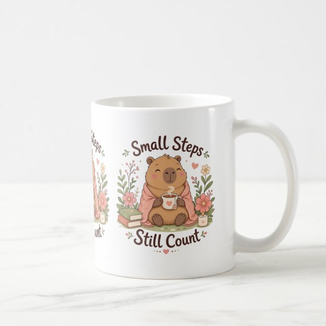 Café Caneca com Citação Positiva de Capivara Fofa  (Direita)
