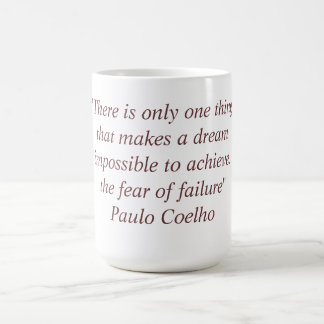 Café Caneca com citações de Paulo Coelho