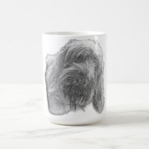 Café Caneca com Desenho Artístico da Alma de um Spinone