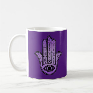 Café Caneca com desenho da Mão de Fátima