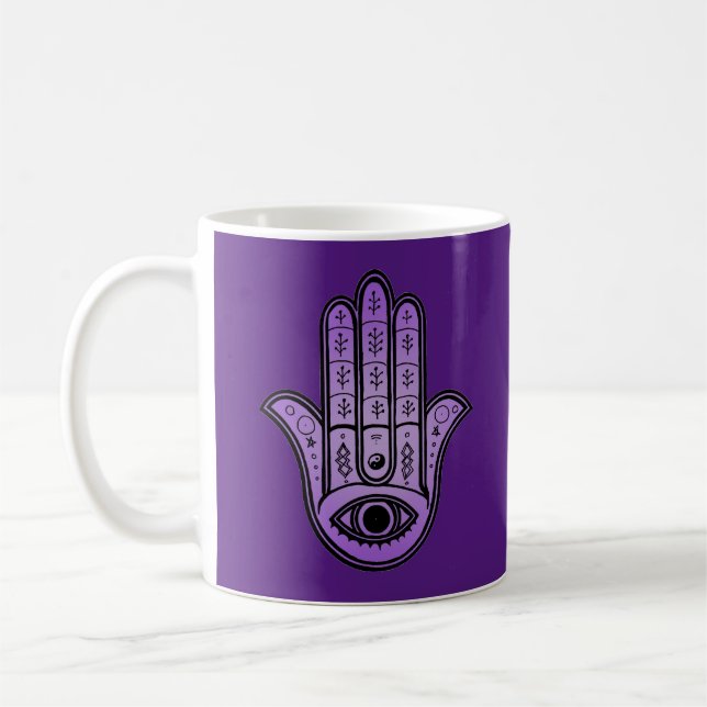 Café Caneca com desenho da Mão de Fátima (Esquerda)