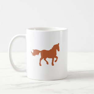 Café Caneca com Emblema do Zodíaco Cavalo de Bronze