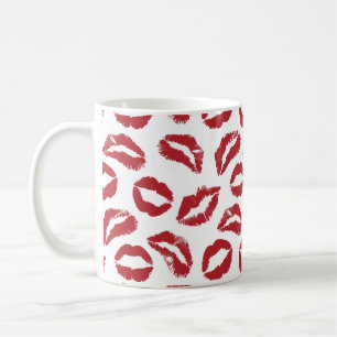 Café Caneca com Estampa de Lábios Vermelhos Beijo – Ous