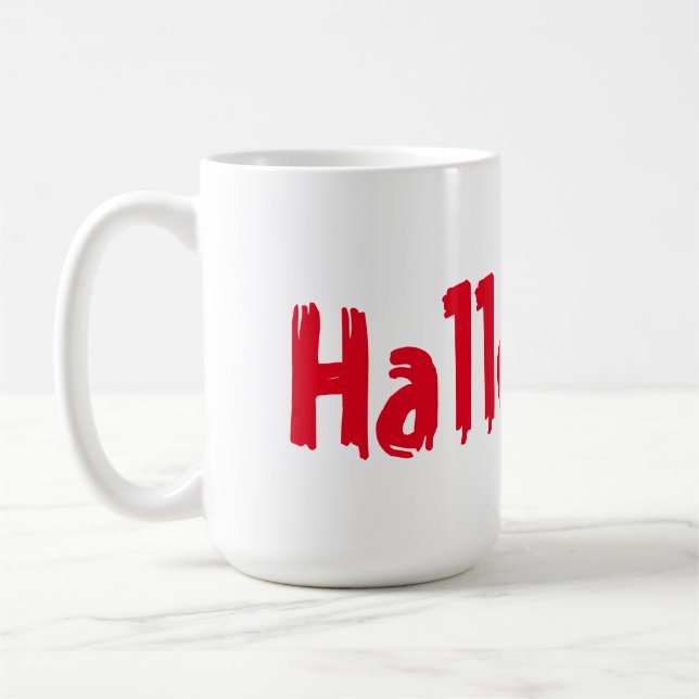 Café Caneca com Estampa de Texto de Halloween Noturno A (Esquerda)