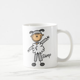 Café Caneca com Figura de Palito em Terno de Ovelha