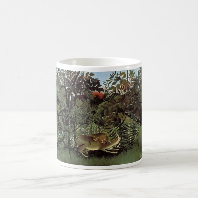 Café Caneca com fome do leão de Rousseau - escolha o (Centro)