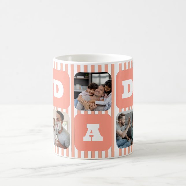 Café Caneca com Foto Personalizada com padrão de Listra (Centro)
