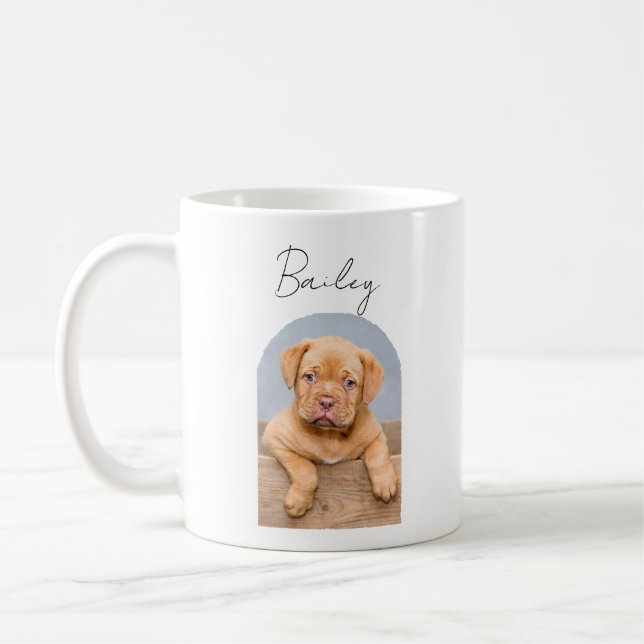Café Caneca com Foto Personalizada de Cachorro com Nome (Esquerda)