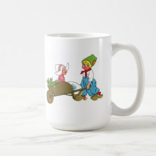 Café Caneca com Imagem Antiga de Duas Crianças Holandes