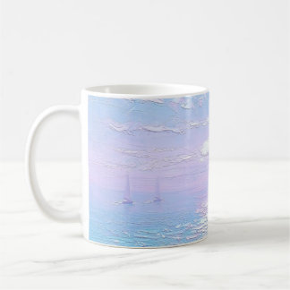 Café Caneca com impressão de paisagem marinha