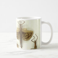 Caneca com insetos de vara